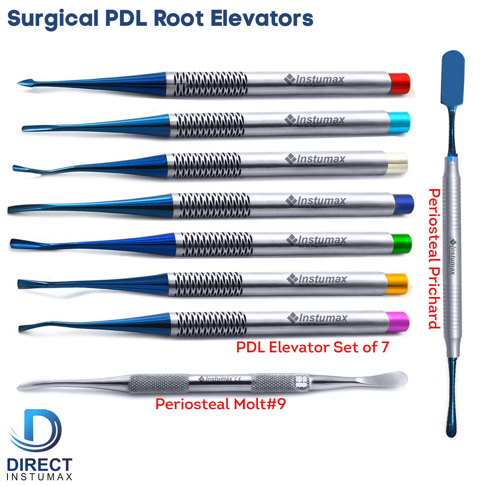 Surgical PDL Root Elevators Tooth Extraction Dental Luxating Extracting Set