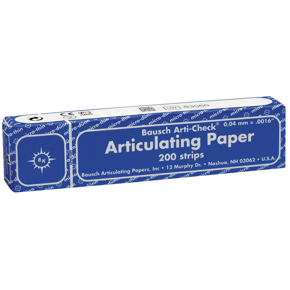 Bausch Arti-Check Occlusion 40µ Micro Thin Articulating Paper Strips 200 pieces
