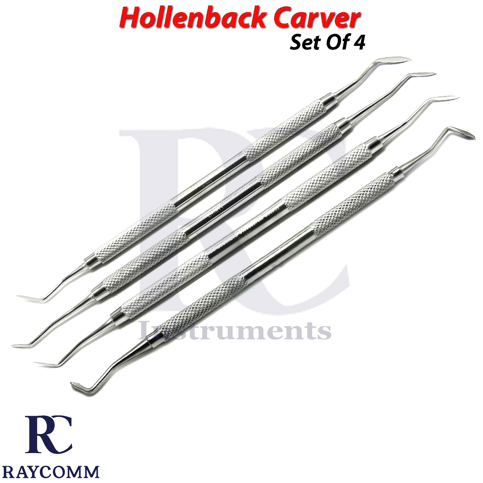 Dental Composite Hollenback Carver Restorative Filling Instruments Tool Set Of 4