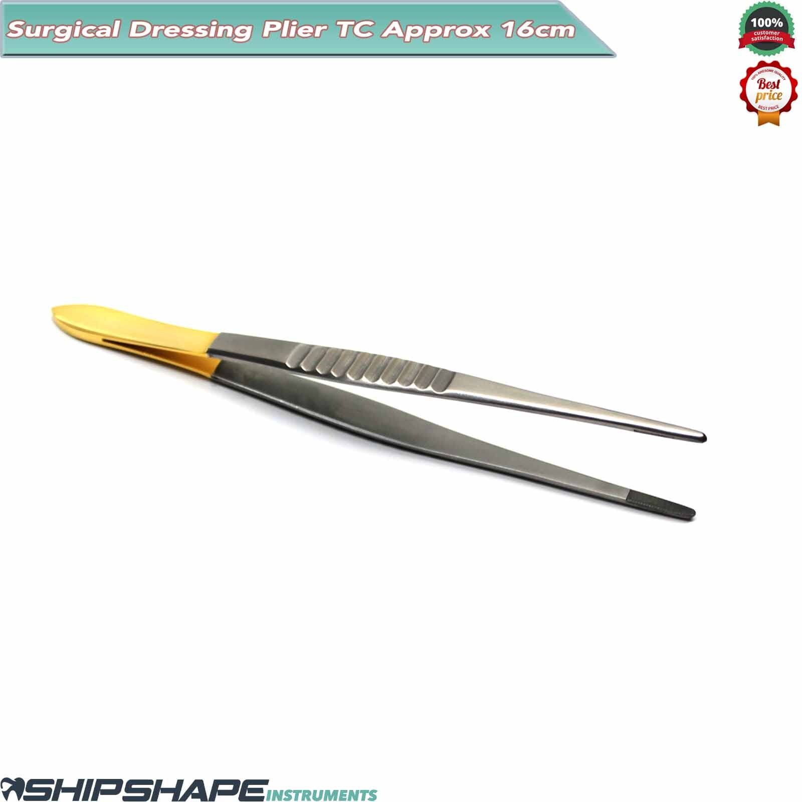 Dental Thumb Dressing Forceps 6″ TC Surgical Grasping Dissecting Tissue Tweezer