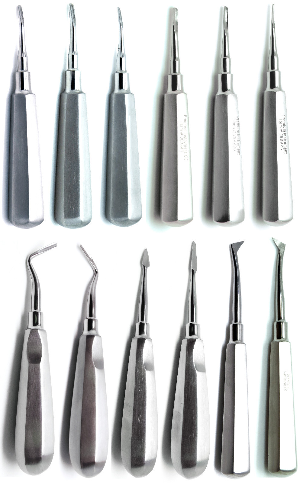 Dental Extracting Elevators Cogswell Cryer Spear Crane Apical Tools Set of 12