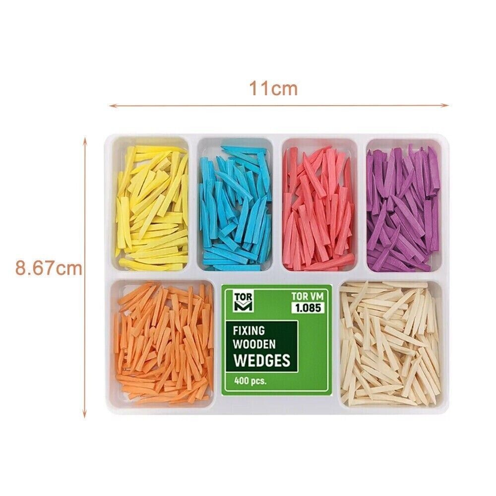 400Pcs Dental Disposable Wooden Wedges Restoration Interdental Contoured Wedge
