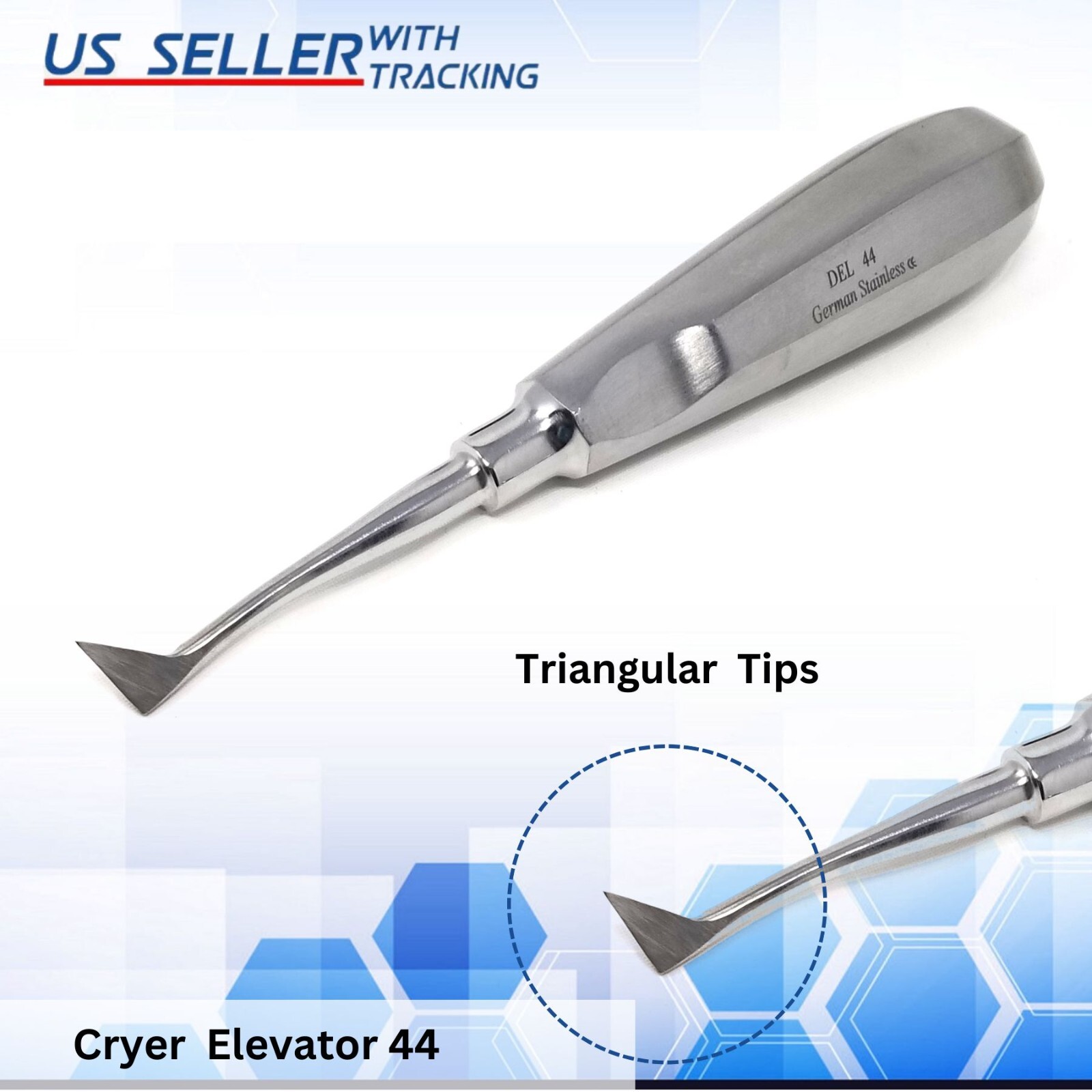 Dental Cryer Elevators Right & Left Oral Surgery Teeth Extraction Surgical Tools