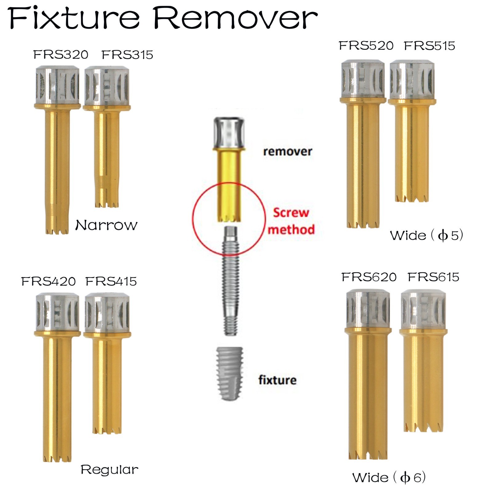 NeoBiotech FR Implant Fixture Remover Kit Compatible with Internal Hex Tools New