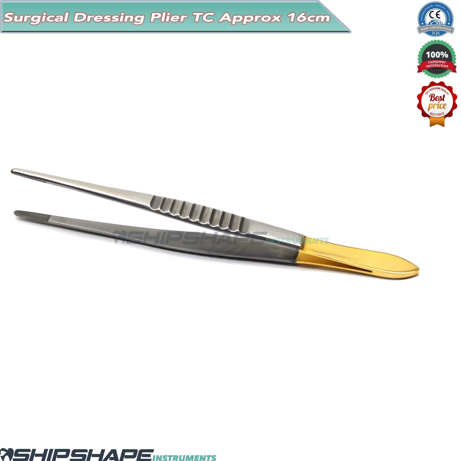 Dental Thumb Dressing Forceps 6″ TC Surgical Grasping Dissecting Tissue Tweezer