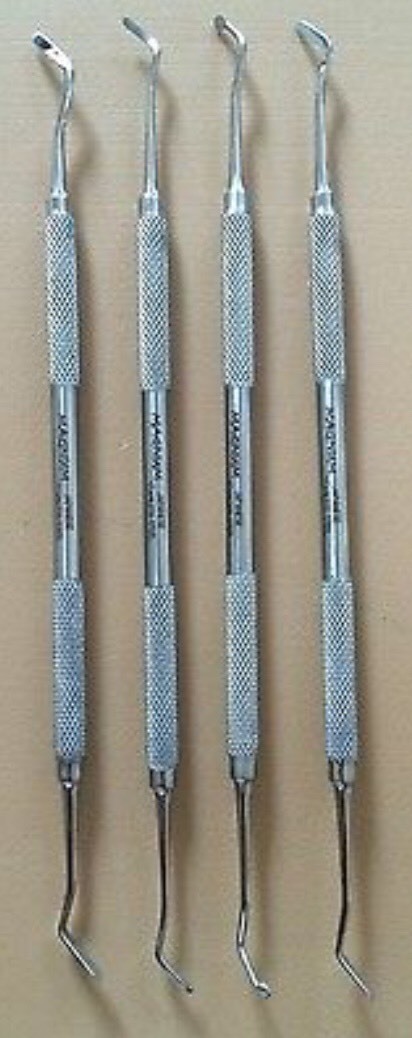 4pcs Dental Amalgam Carvers Composite Plastic Filling Dentist Tooth Instrument