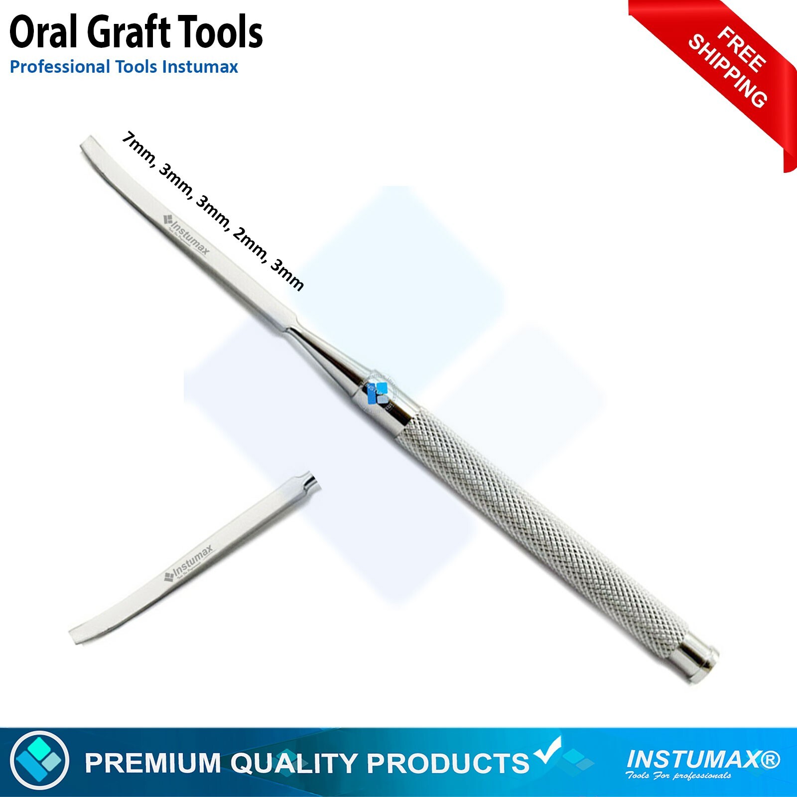 Dental Osteotome Bone Ridge Expansion Chisels Extraction Surgical Mallet Hammer