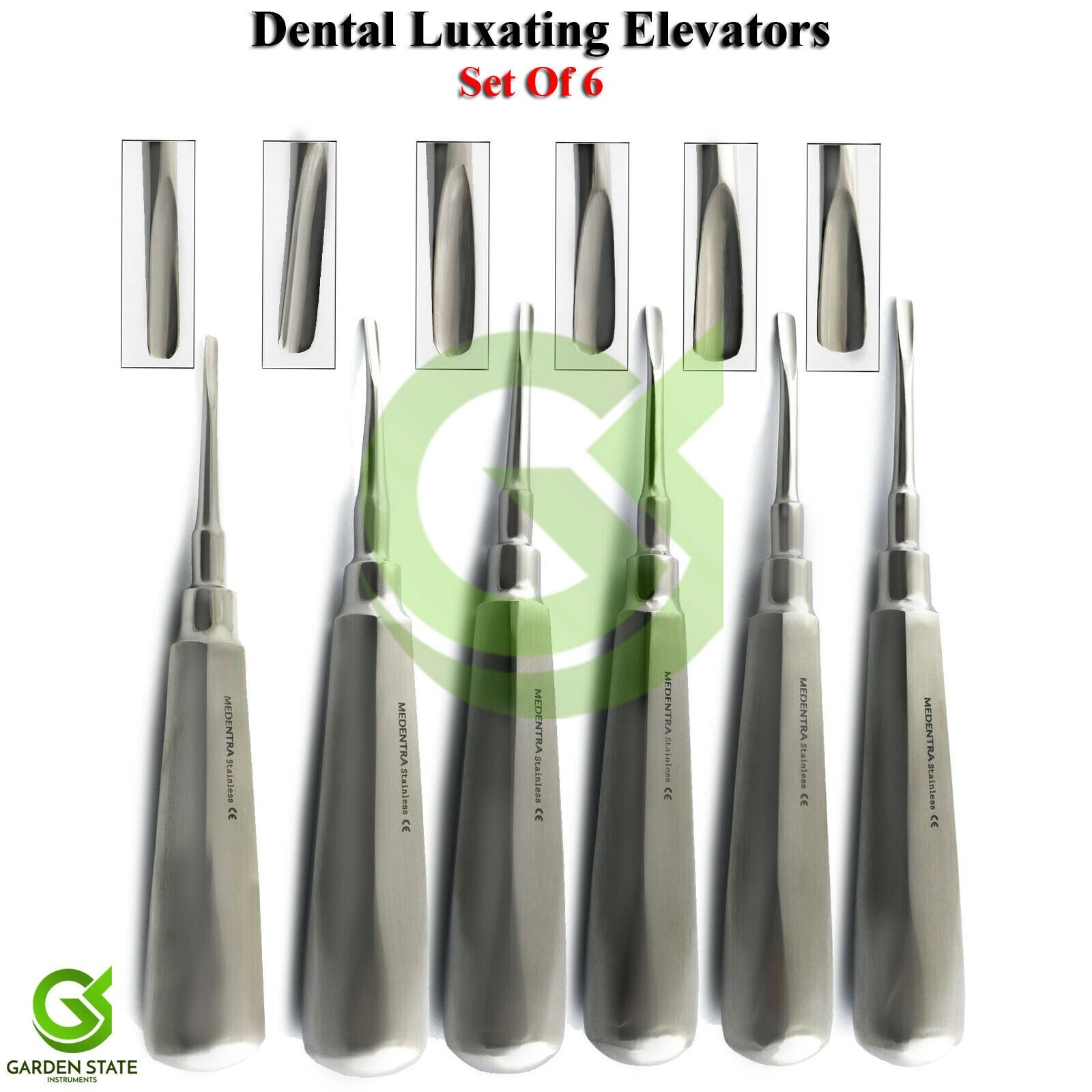 15Pcs Dental Oral Surgery Extracting Elevators Luxating Forceps Scaler Tray