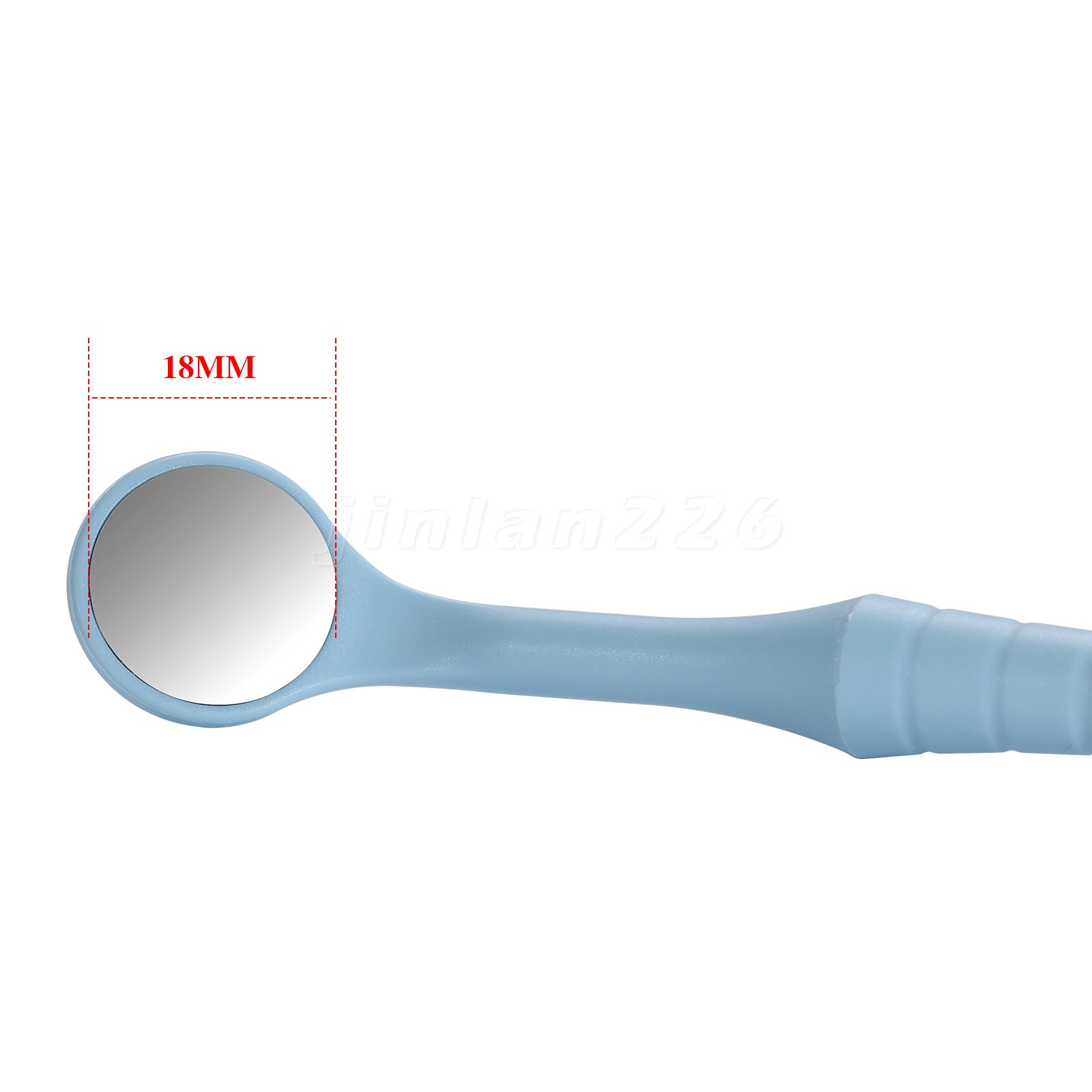4*10pc Dental Mouth Mirror With Blue 18mm Single Side HANDLE Examination Tool