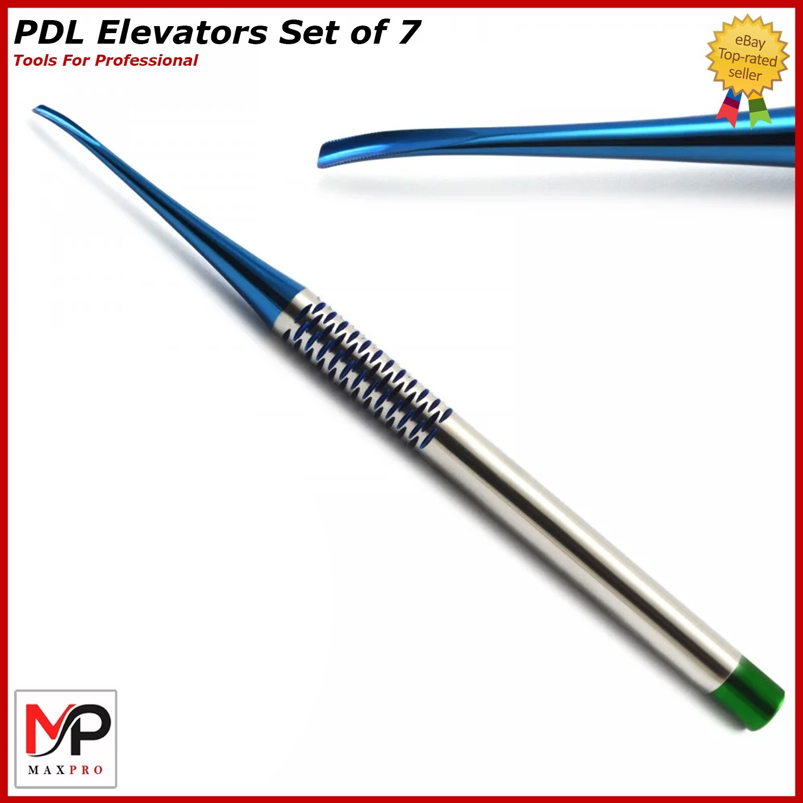 Dental PDL Luxating Root Elevators Set of 7 Precise Periotomes Tips Titanium Lab