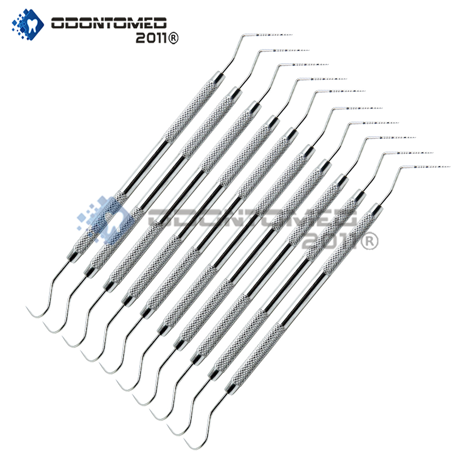 10× Dental Williams Explorer Unc 15/23 Color Coded Probe Double Ended Instrument