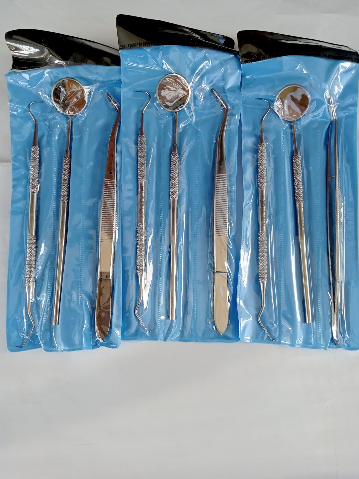 9 Pcs Basic Dental Instruments Set Mirror Explorer College plier German Grade