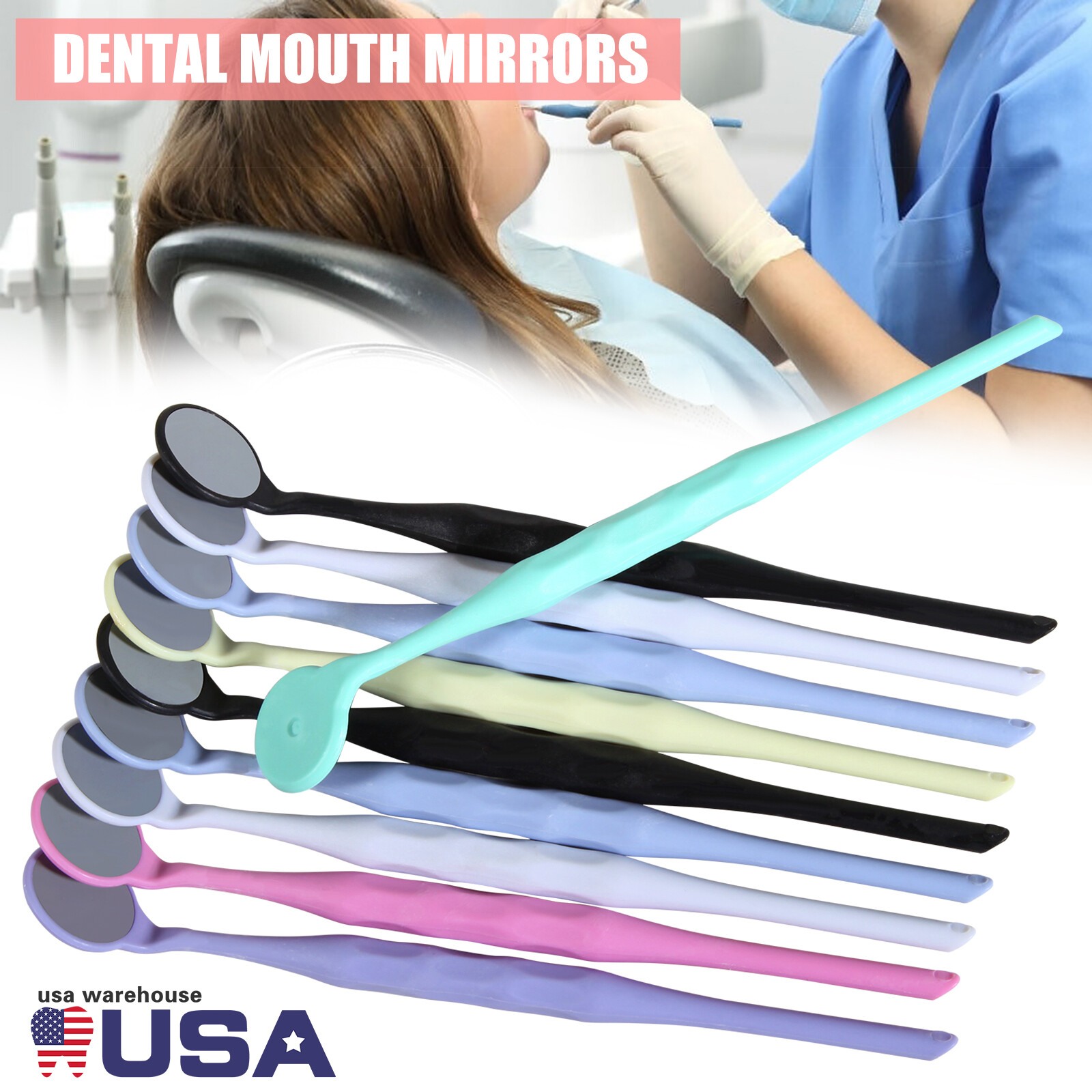10-100 Pcs Dental Autoclavable Oral Mouth Mirrors Double / Single Mirror