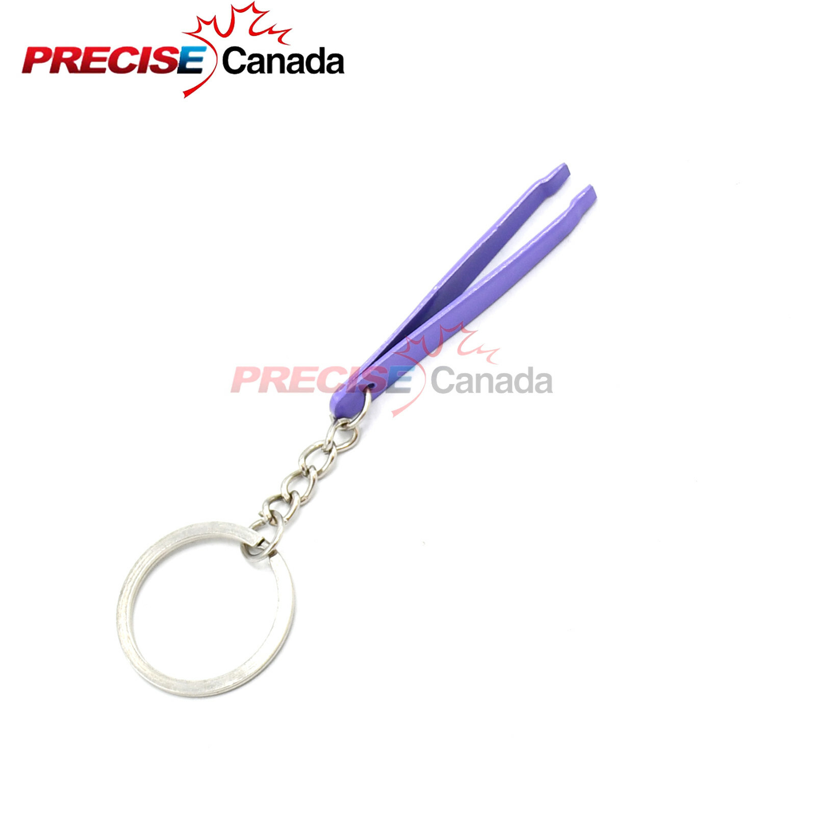 Eyebrow Tweezer Purple Color Key Chain Dental Instruments
