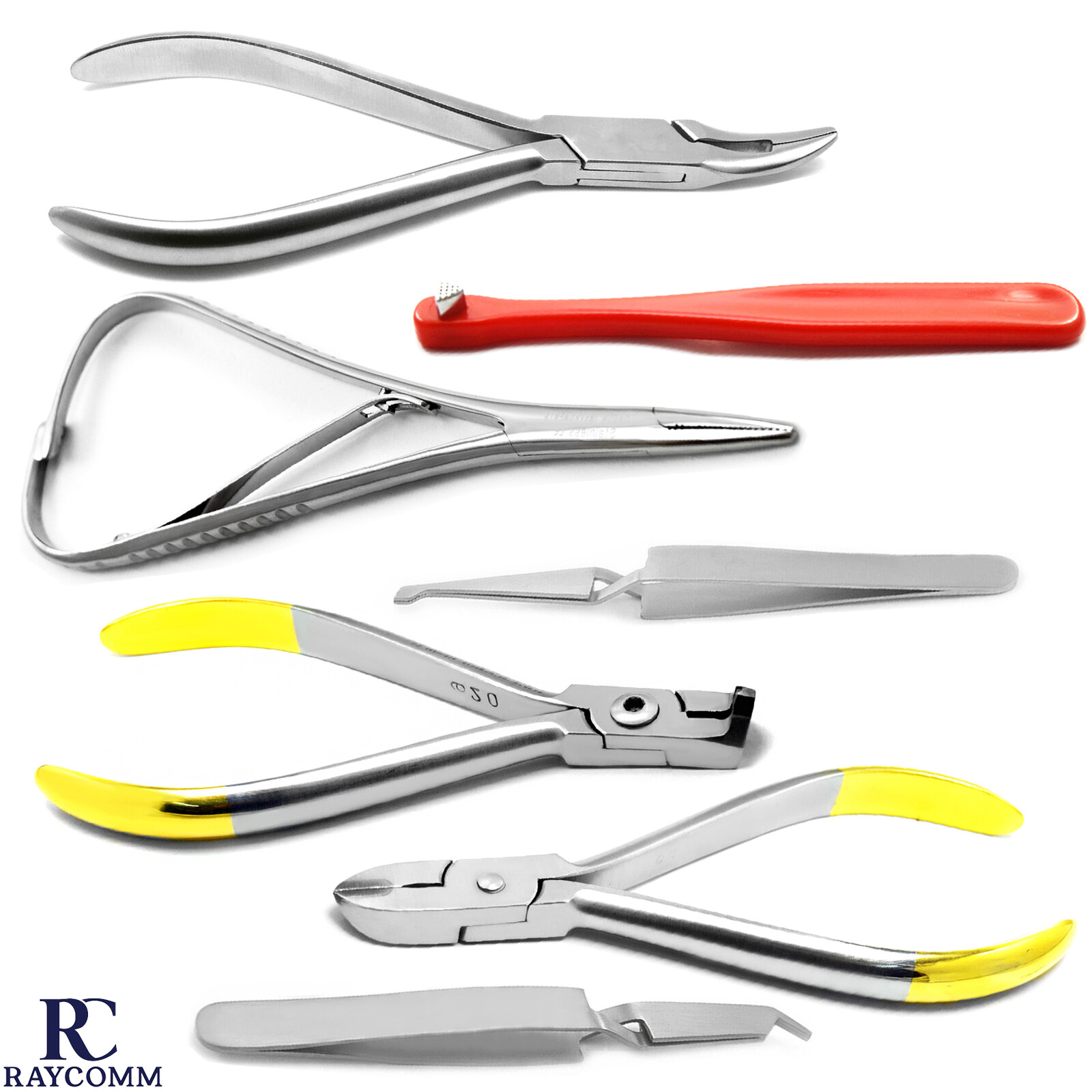 Orthodontic Bracket Holding Tweezers Dental Red Bite Stick Mathieu Needle Holder