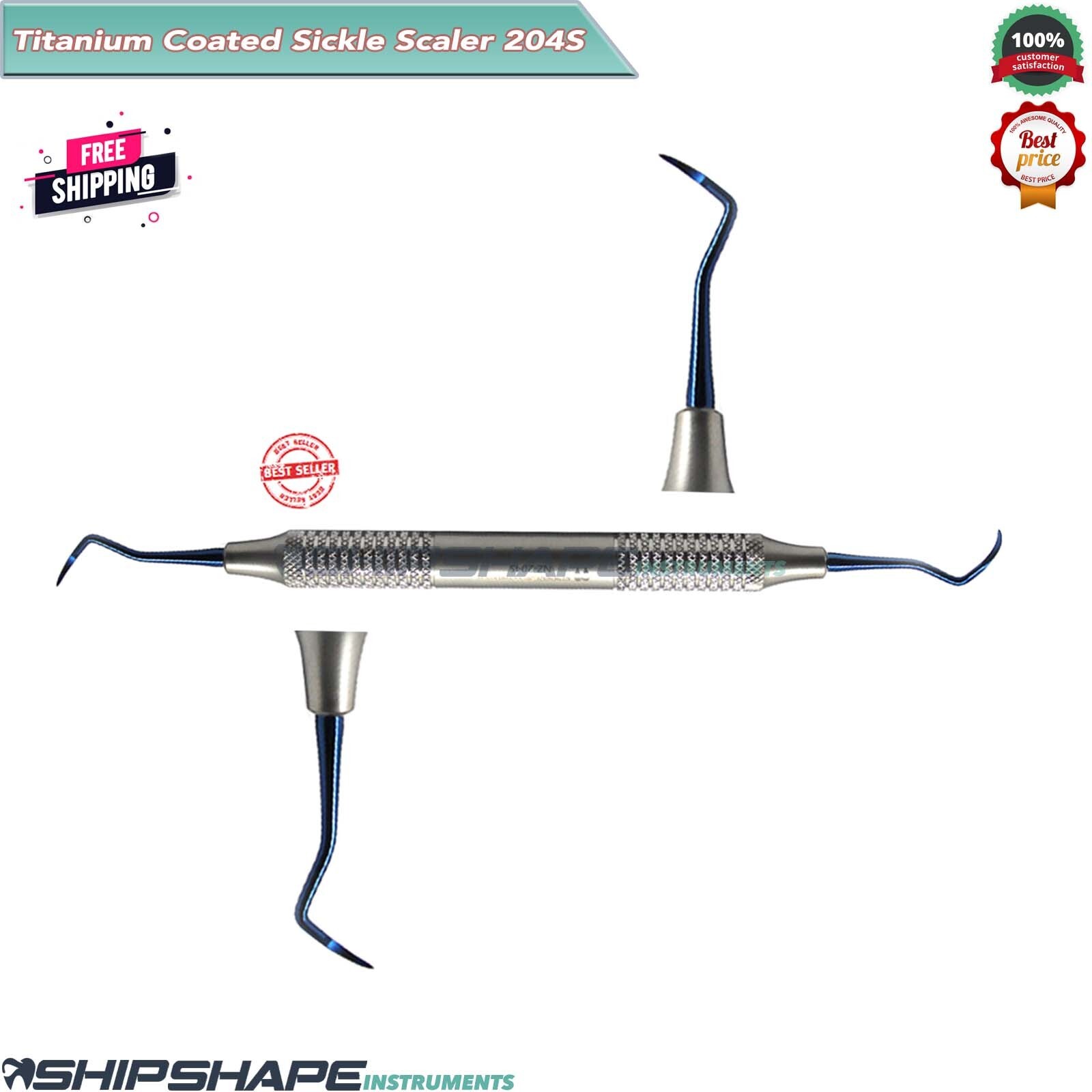 204S SICKLE SCALER Posterior Calculus Removal Implant Dental Hygiene Instruments
