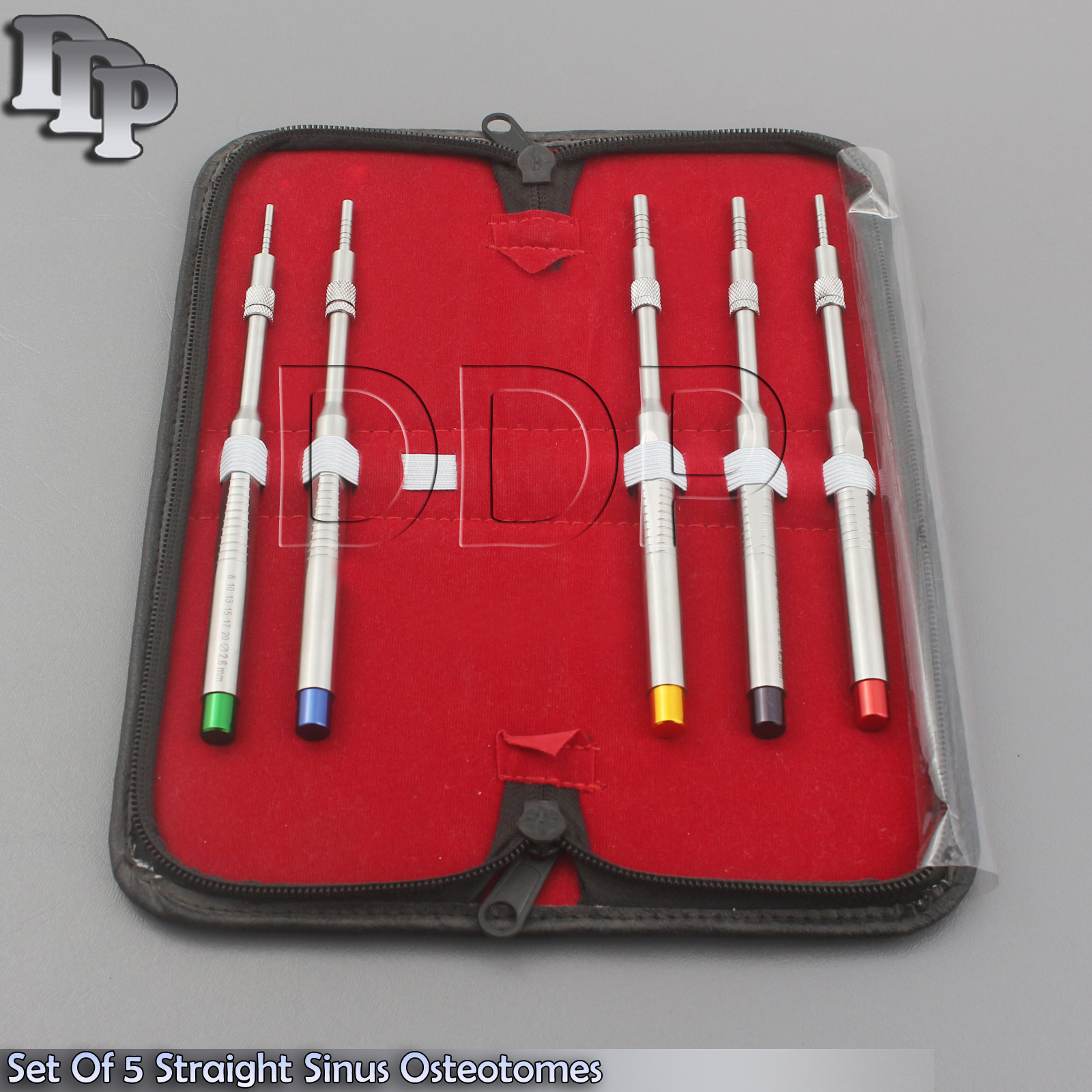 SET OF 5 O.R GRADE STRAIGHT SINUS OSTEOTOMES DENTAL IMPLANT SET KIT
