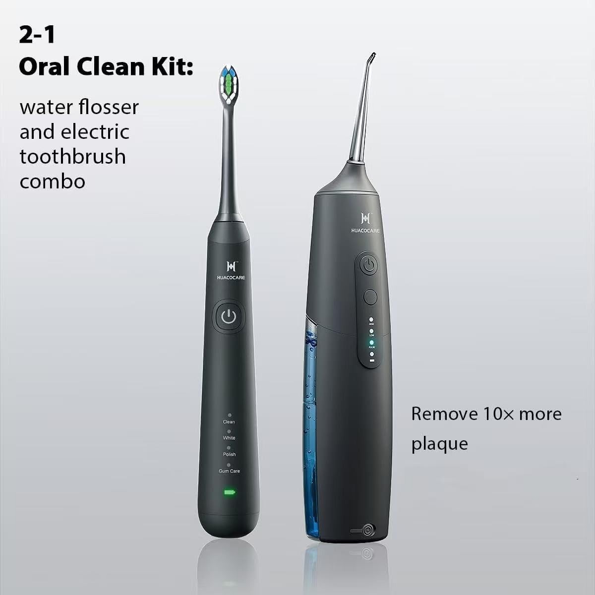2-1 Oral Clean Kit- Water Dental flosser & Electric Toothbrush Combo- Brushin…