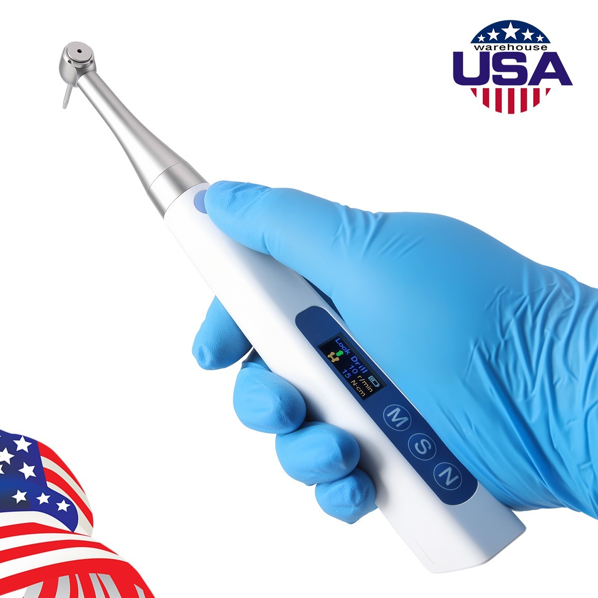 Dental Wireless Implant Electric Torque Wrench Handpiece Tool Driver 360° Rotate