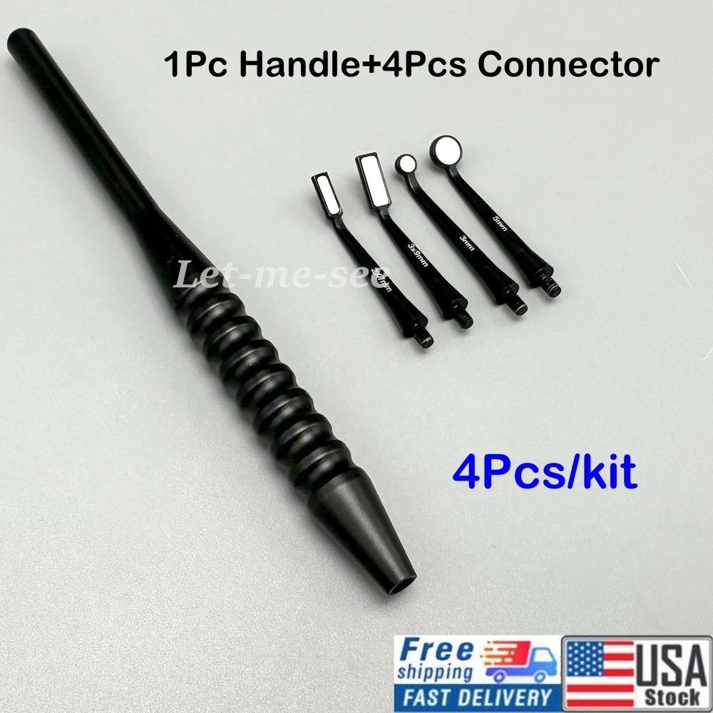 Dental Oral Checking Micro Mouth Mirror Reflector 1Pc Handle+4Pcs Connector