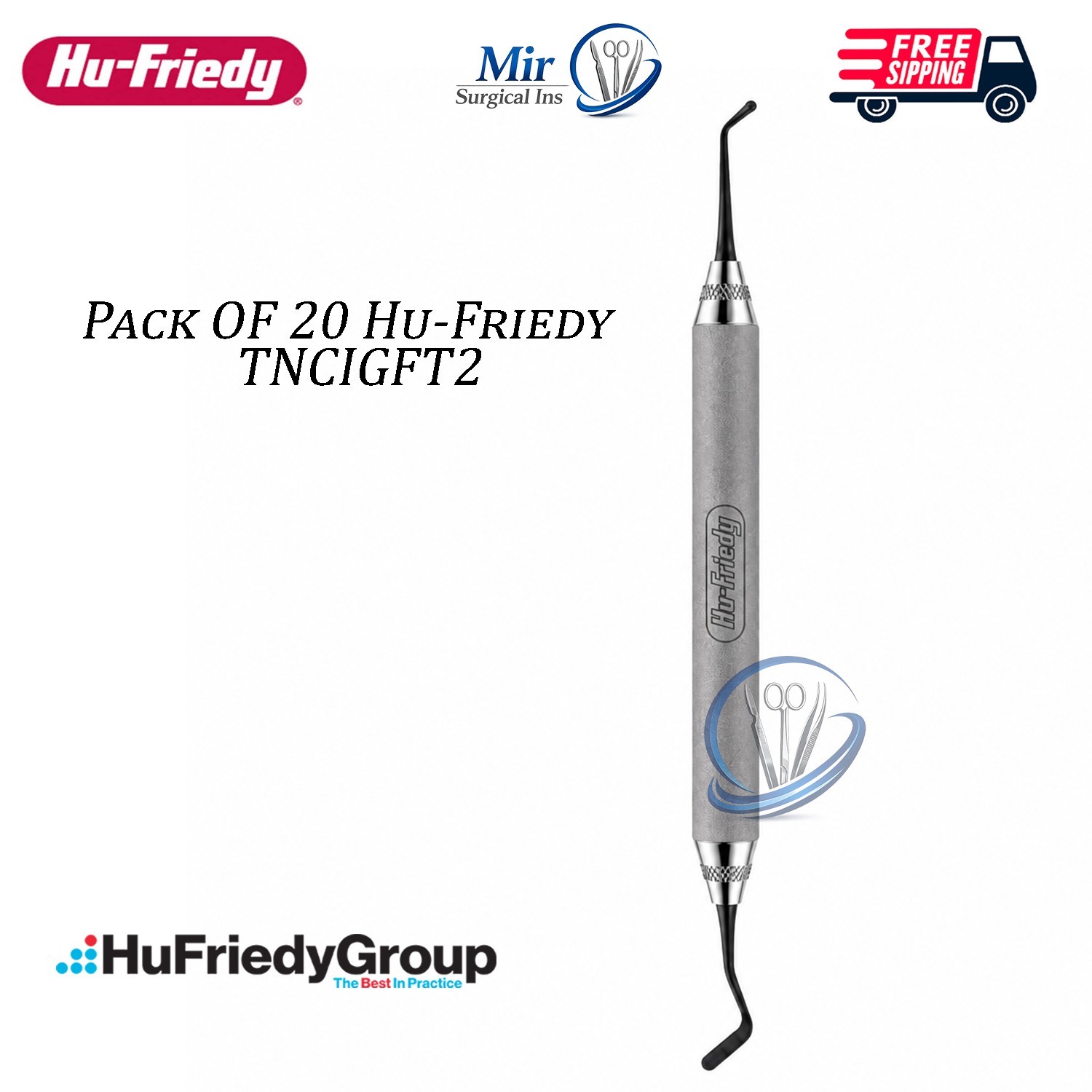 Pack of 20 Hu-Friedy TNCIGFT2 Goldstein Flexi-Thin Composite Instrument