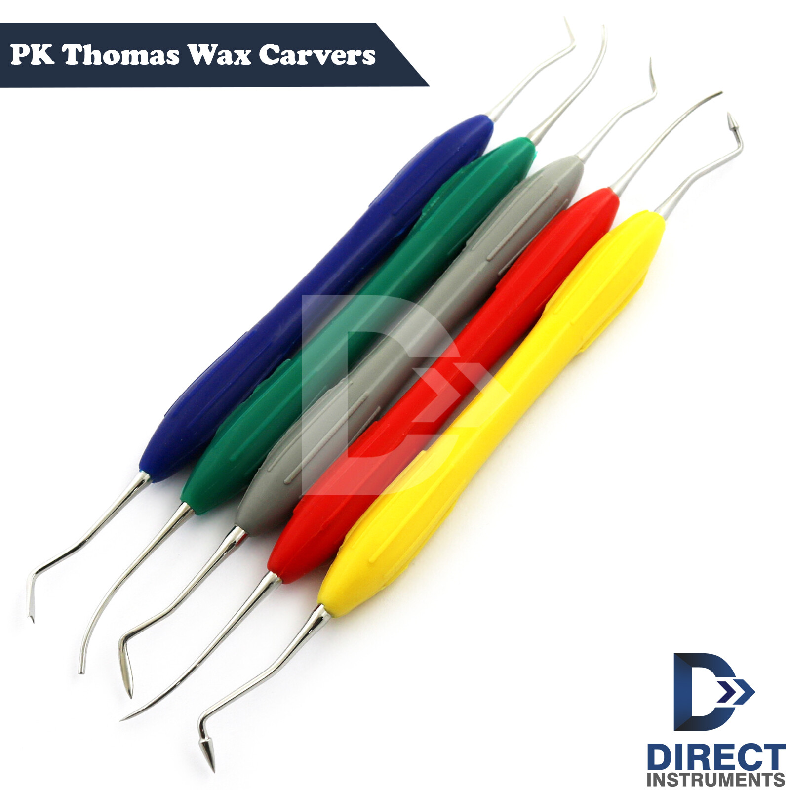 Set of 5 PK Thomas Waxing Carvers Double Ended Silicone Handle Laboratory Tools