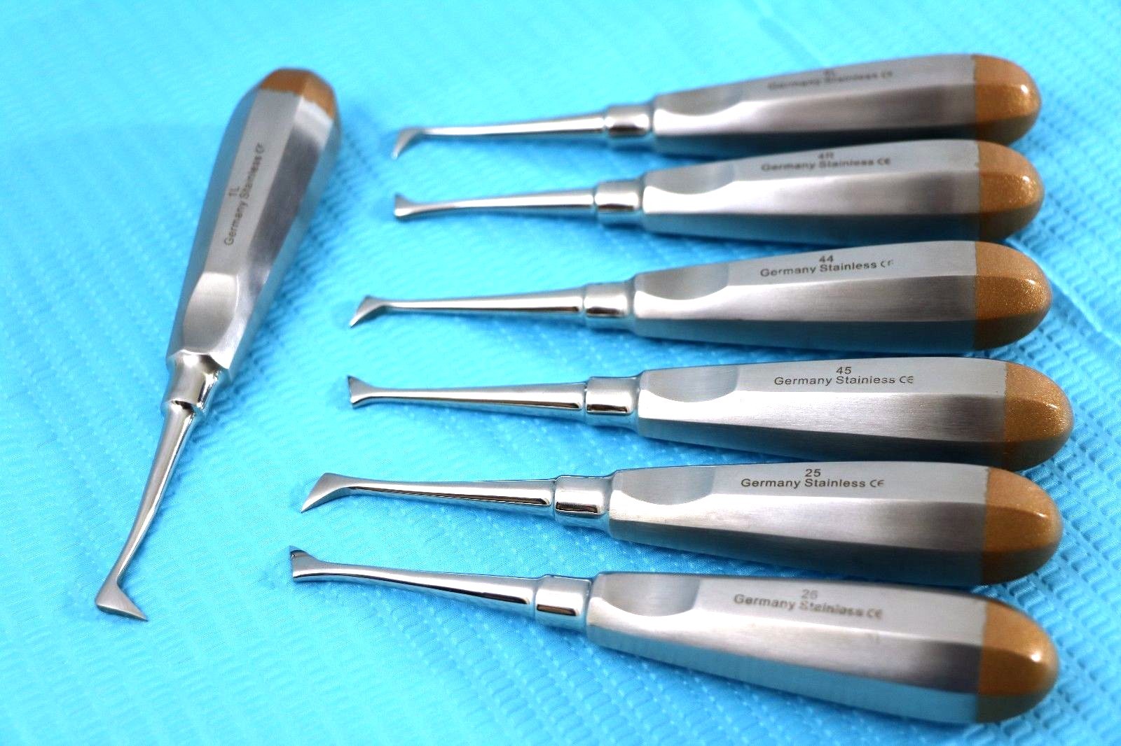 SET of 7 Dental Root Elevator CRYER # 44,45,25,26,4L,4R &1L -GERMAN STAINLESS