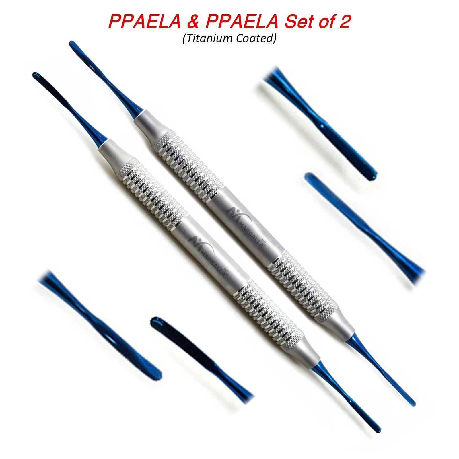 PPAEL & PPAELA Set Of 2 Dental Gum Lifting Implant Micro Serrated Titanium Tips