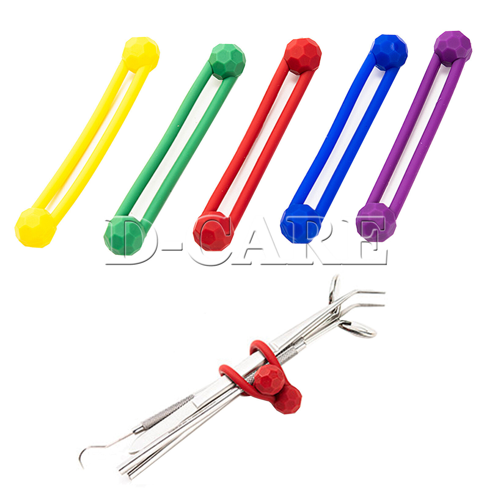 6Pcs/Pack Dental Pro-Ties Instrument Silicone Ties Autoclavable Up To 275F DC