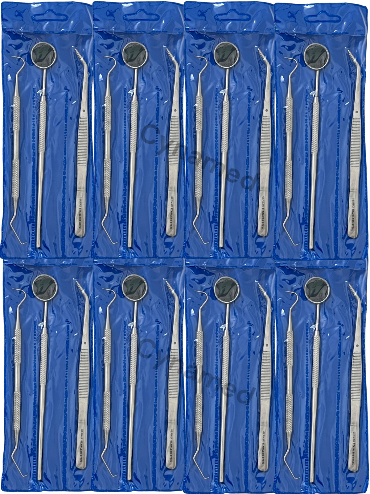 90 Instruments Basic Dental Set Mirror Explorer Probe Pliers (30 of each 3 kind)