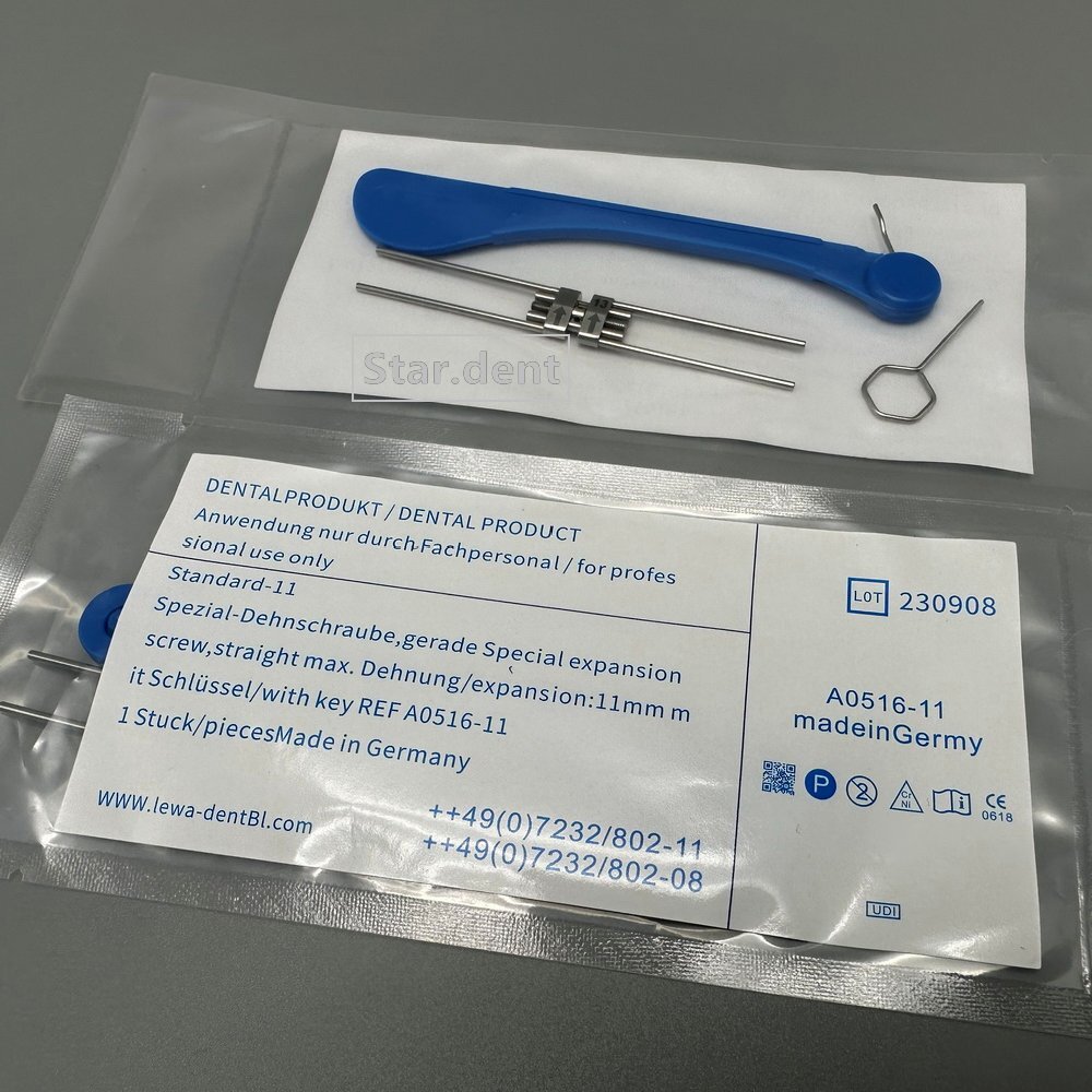 Dental Orthodontic Rapid Expansion Screw Palatal Split Hyrax Expander & Key Kit