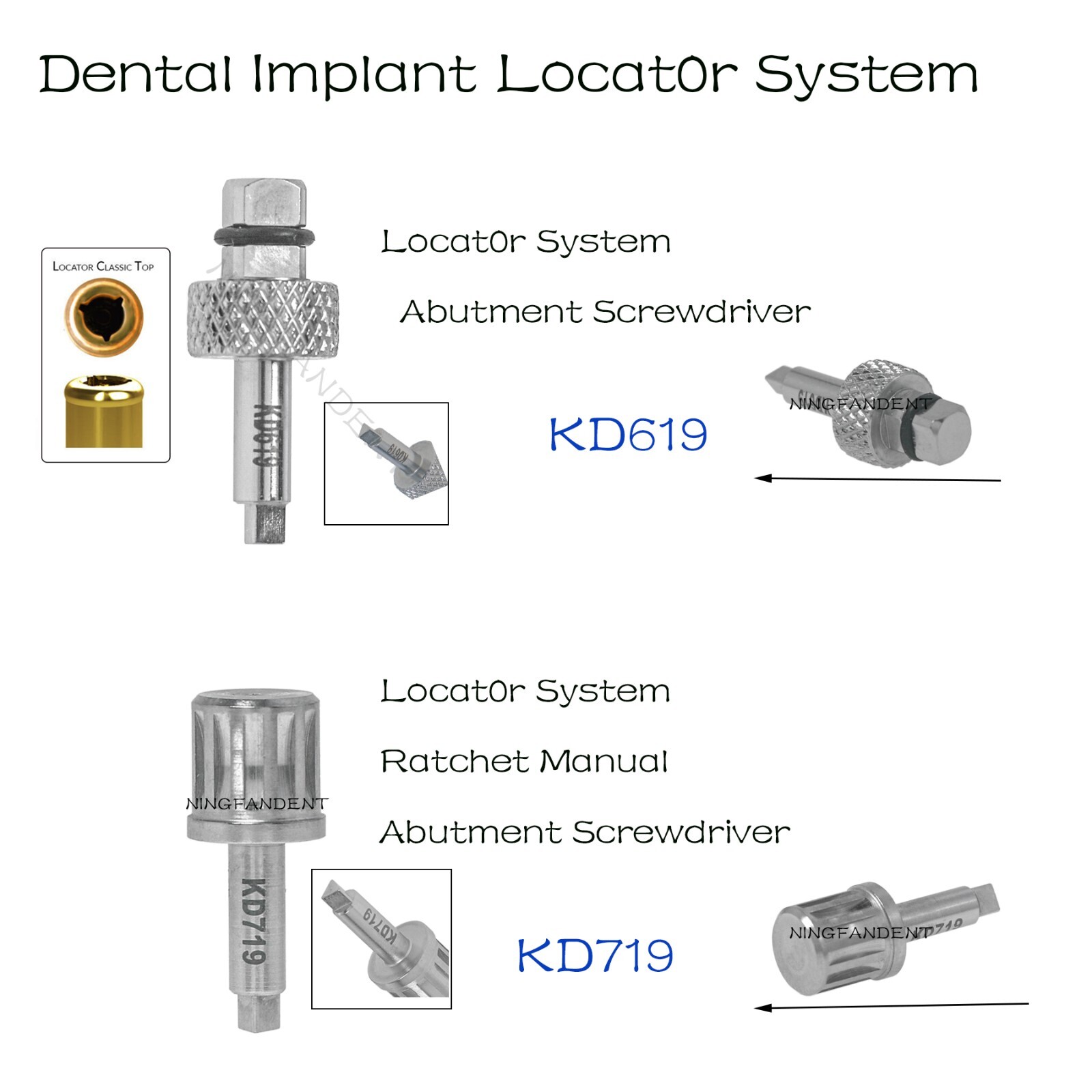 Implant Locator/Multi-unit Abutment Ratchet Driver Dental Torque Wrench Tool