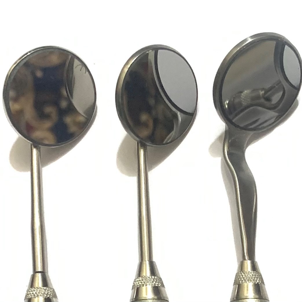 12x Dental Mouth Mirror #5 Single Sided with SS Handle Dental Examination Tool