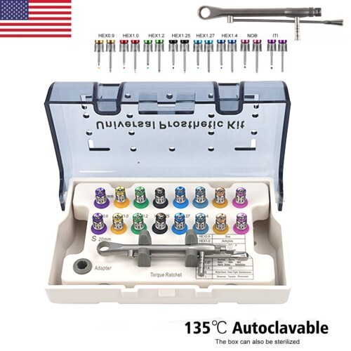 Universal Prosthetic Restoration Hand Drivers Tool Kit Dental Implant Instrument