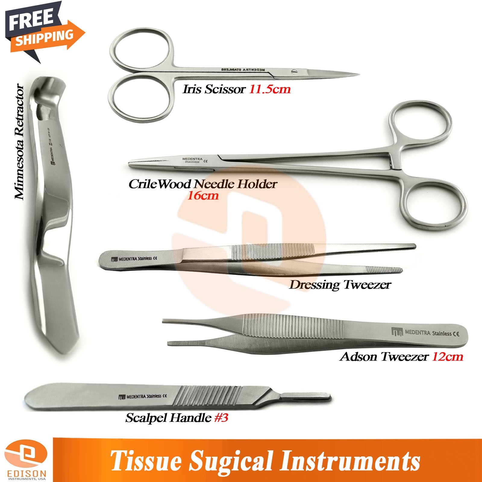 Dental Periodontal Surgery Instruments Oral Surgical Kit Tissue Dissecting Tools