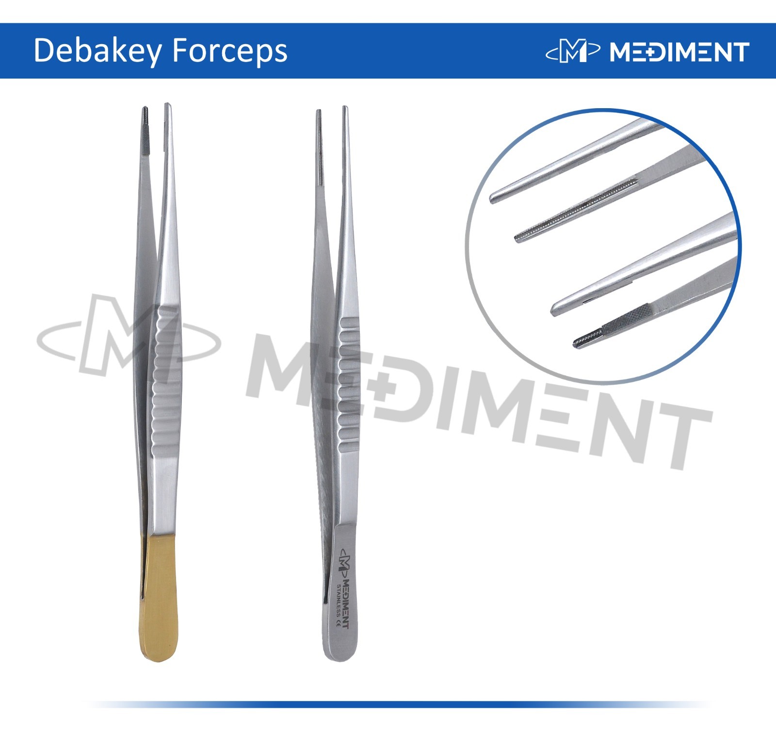 6″ T/C Debakey Forceps Atraumatic Vascular Tissue Procedure Tweezers Set Of 2