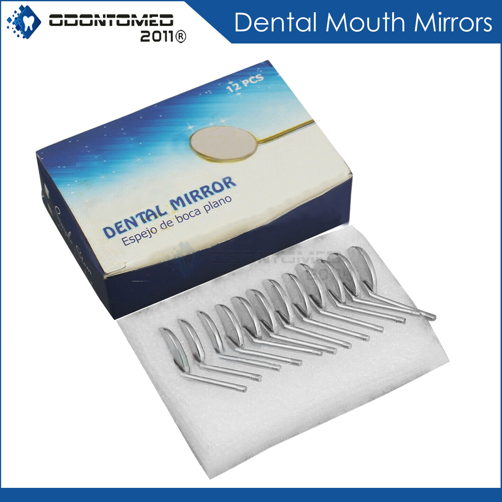 Pack of 12 Pieces Dental Mouth Mirrors Plain # 5 Dental Instruments