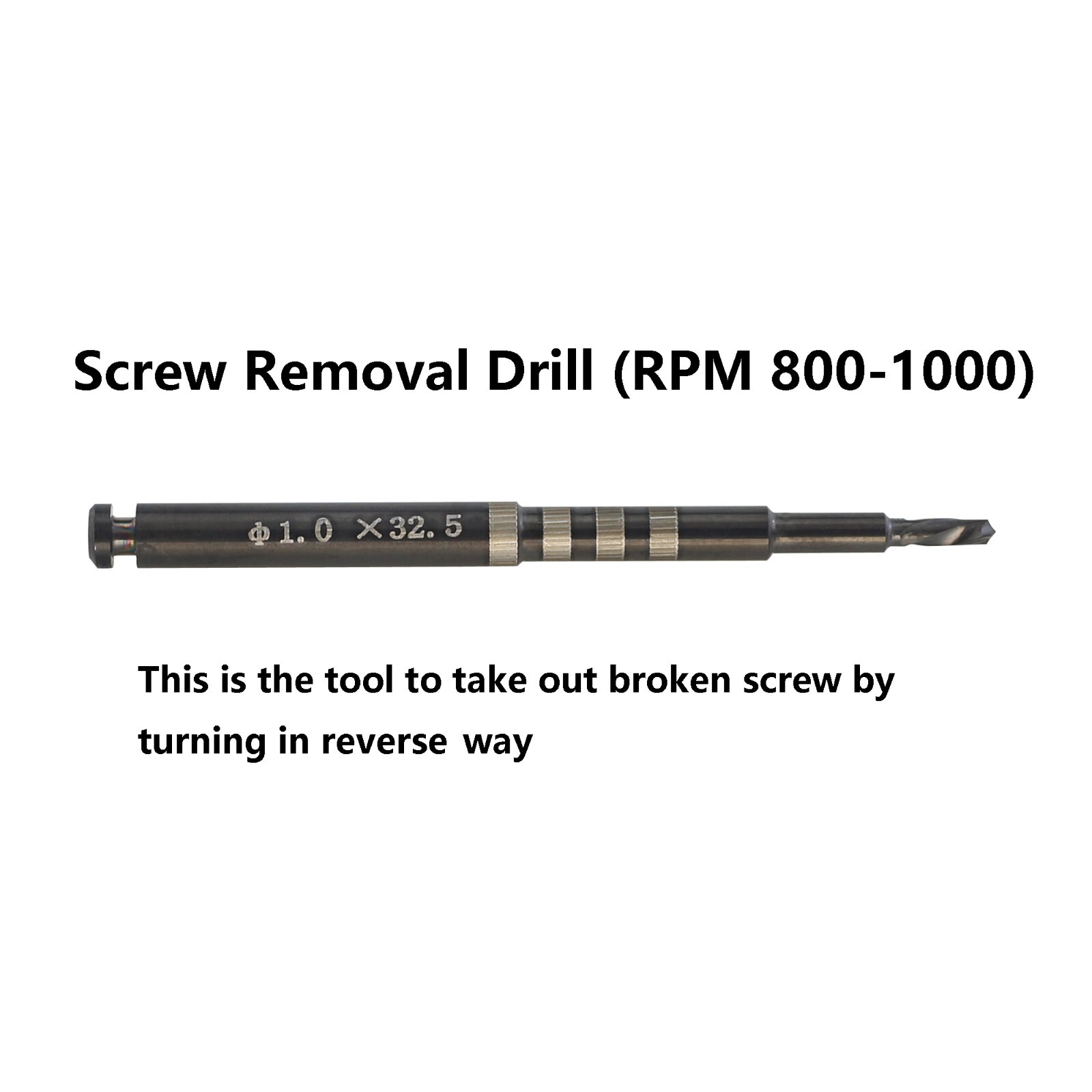 Implant Fractured Broken Screw Removal Fixture Extractor Remover Drill Tap Bar