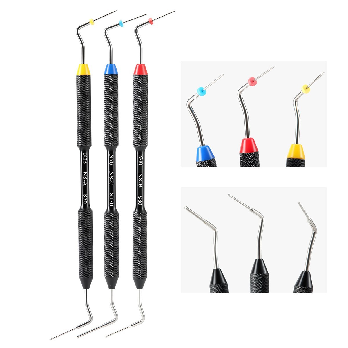 Dental Endo Buchanan Hand Plugger Tip Fill Obturation Instrument Size-0#,1#,2#