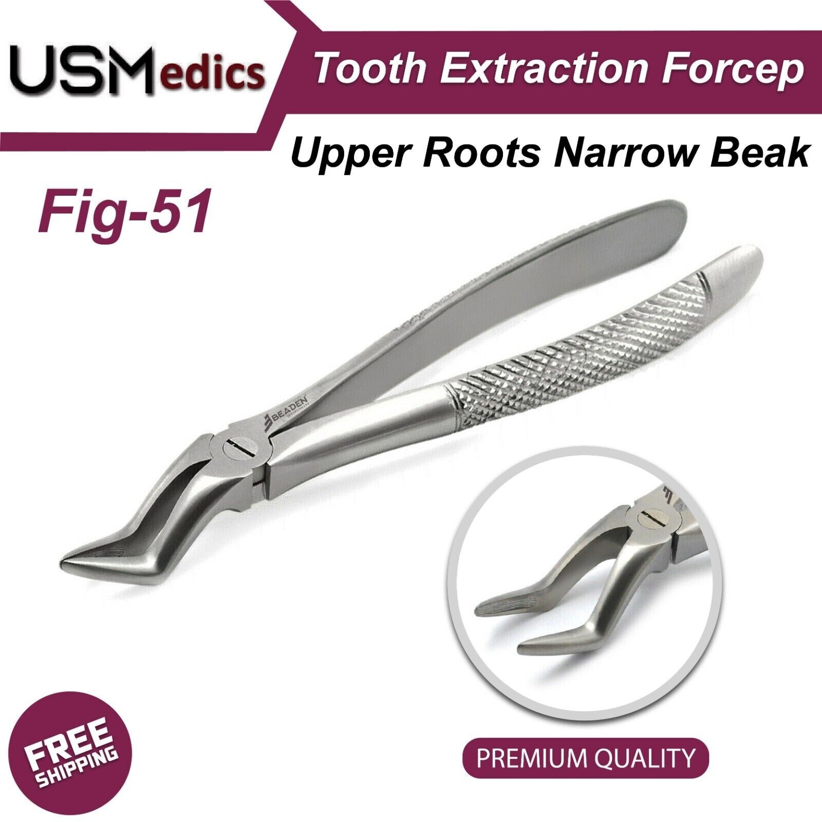 Tooth Removal Dental Extracting Forceps Surgical Upper Lower Molars BEADEN®