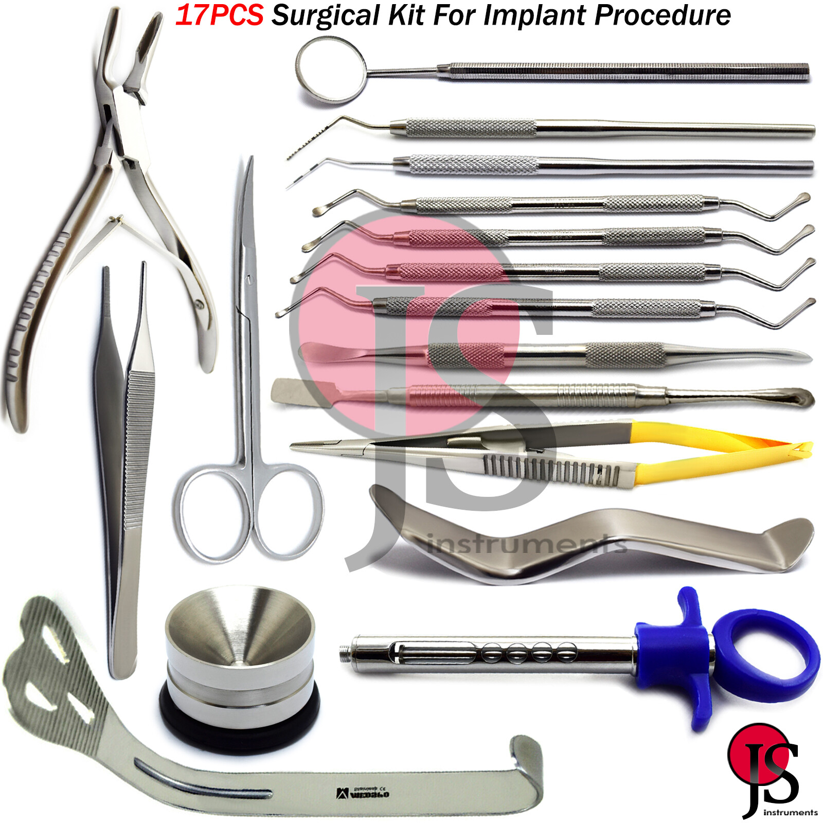 Surgical Implant Surgery Perio Probe Anesthesia Syringe Cheek Retractor Dental