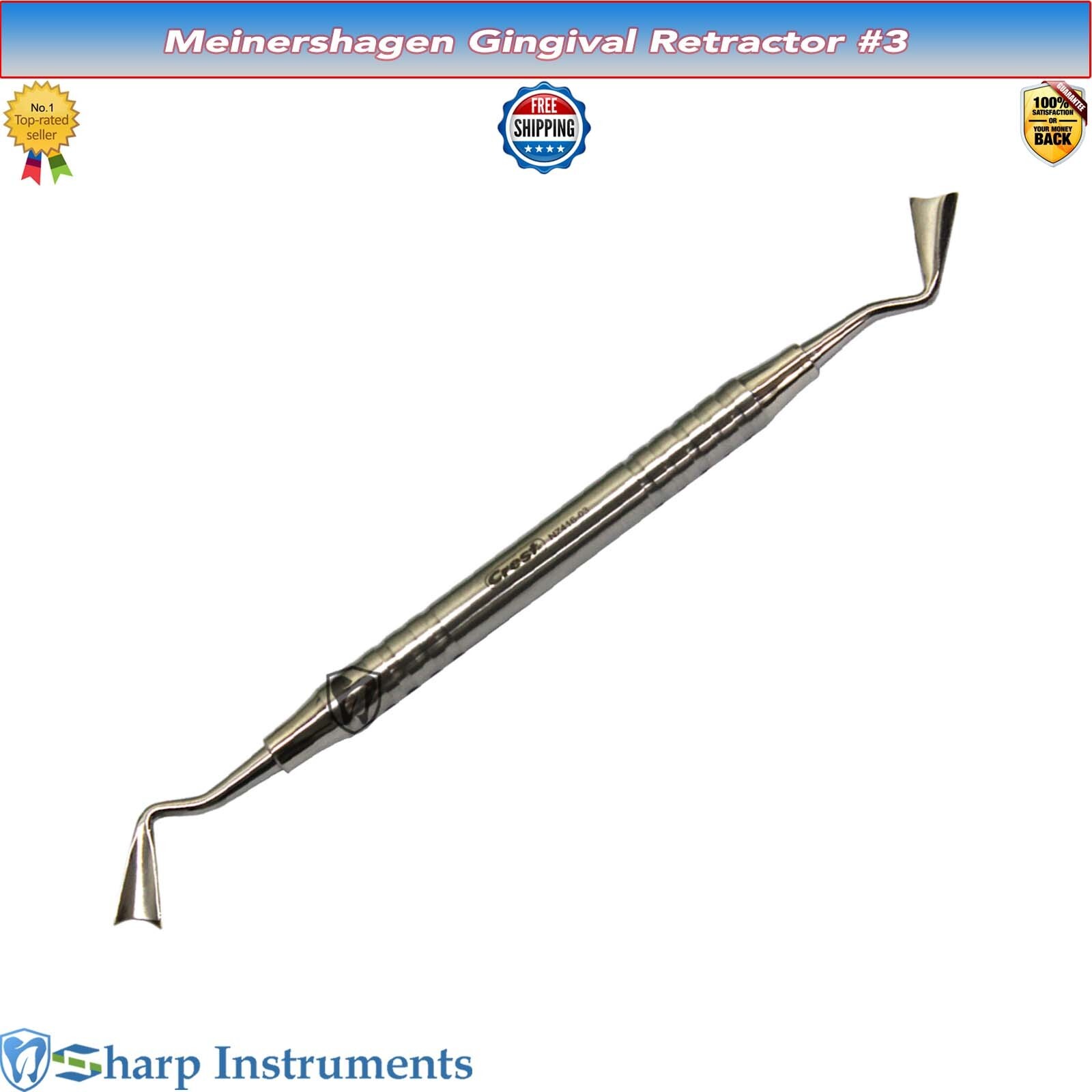 3 Meinershagen Gingival Retractor Upper Central Incisors Dental Instruments