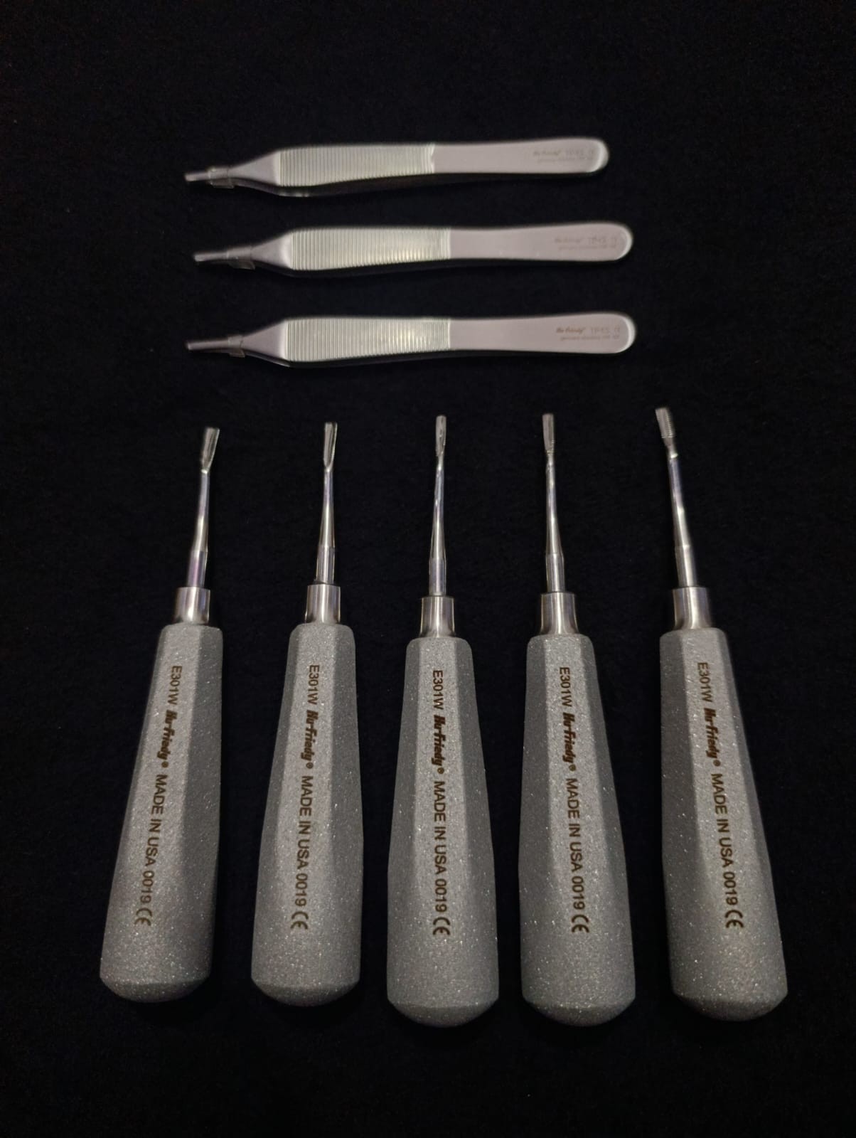 Lot of 8 PCS Hu-Friedy Dental Elevator&TISSUE PLIERS ADSON-BROWN #43