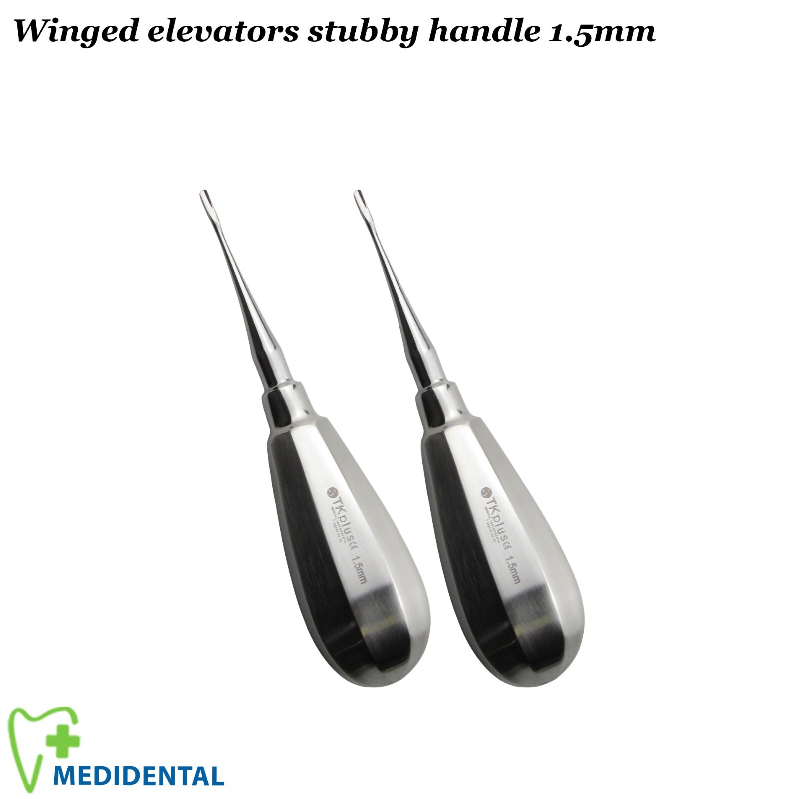 Dental Veterinary Winged elevators stubby 1.5mm Root extracting tools Set of 2