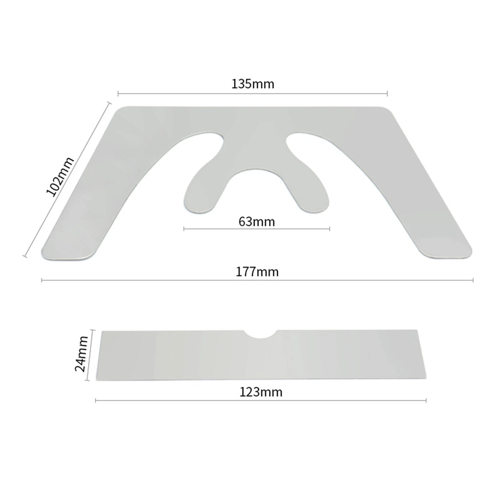 2 Types Dental Occlusal Maxillary Casting Jaw Fox Plane Plate Autoclavable 3D