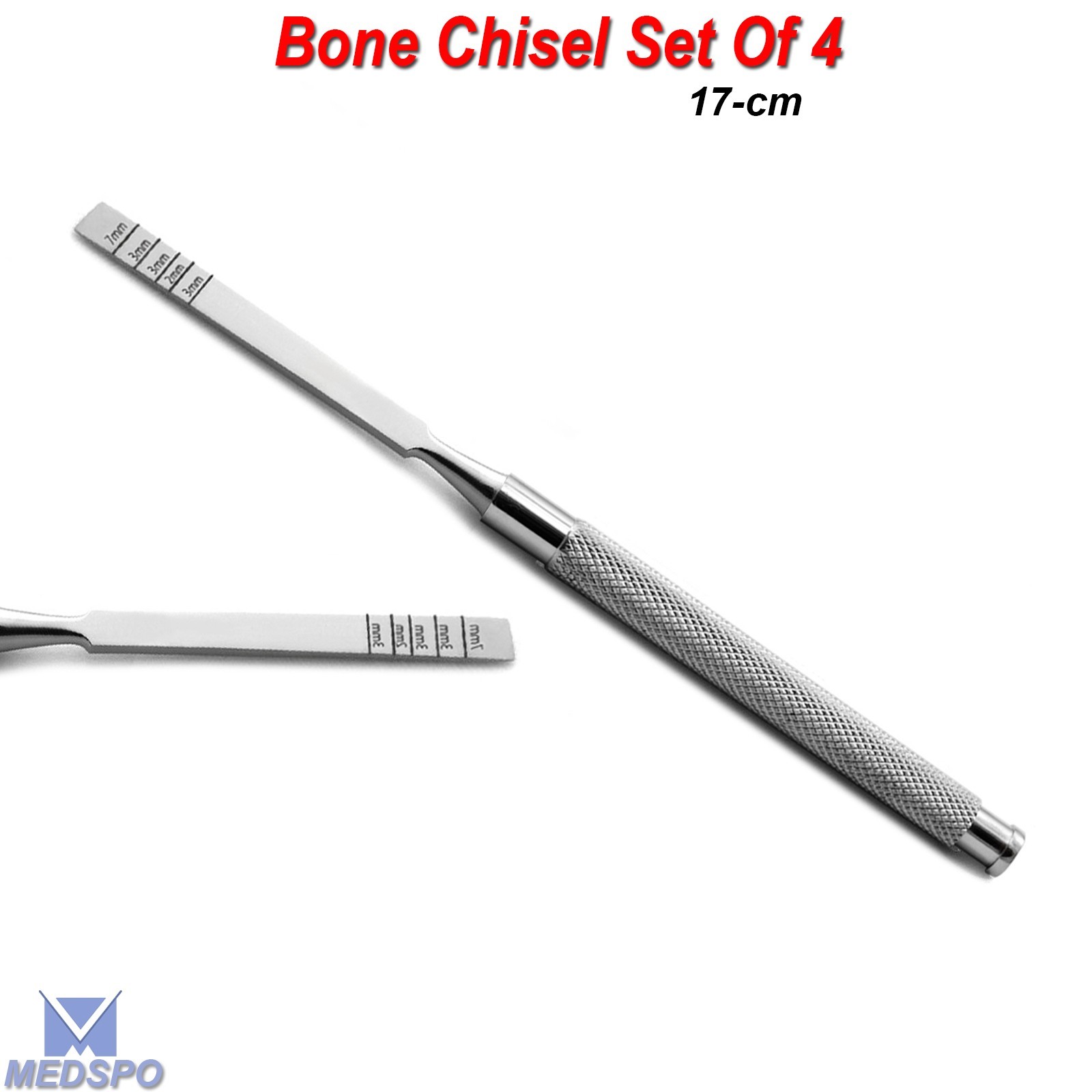 Dental Chisels Straight / Curved Surgical Ridge Bone Splitting Extraction Tools