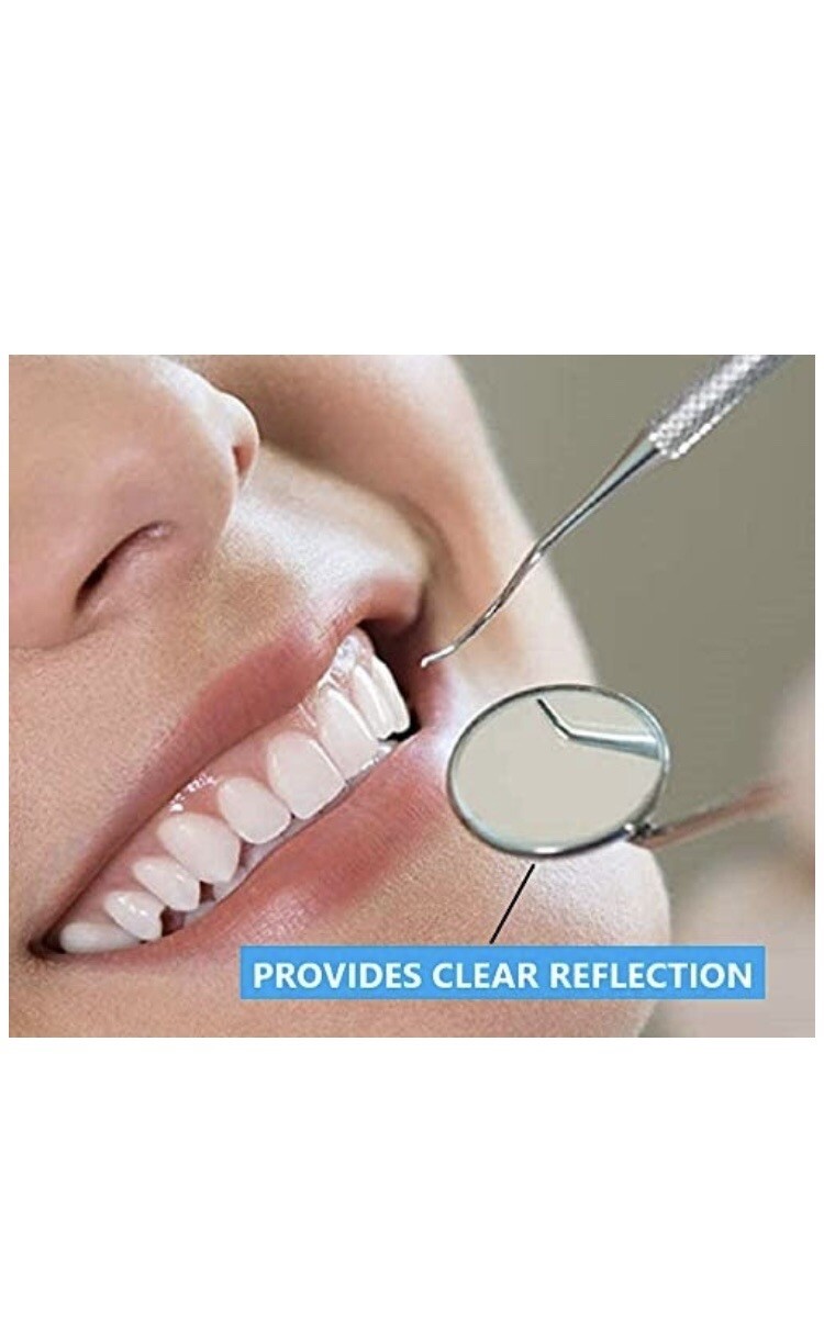 7XDental Inspection Mirrors -Stainless Steel Handle for Small Detail Observation