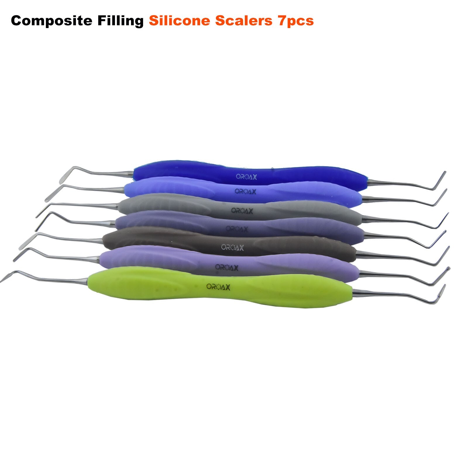 7Pcs Dental Composite Filling Instruments Set – Silicone Handle Restorative Tool