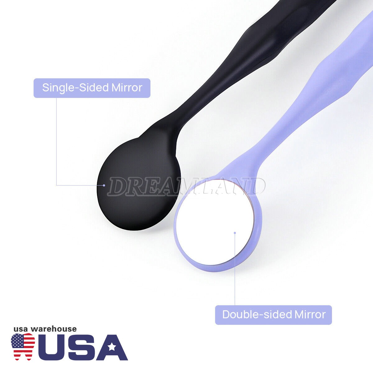1-10 Pcs Dental Autoclavable PREMIUM Mouth Mirrors Front Surface 7 Colors SA