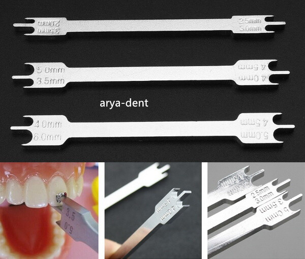 Dental Orthodontic Bracket Positioning Stainless Steel Star Gauge Height Locator